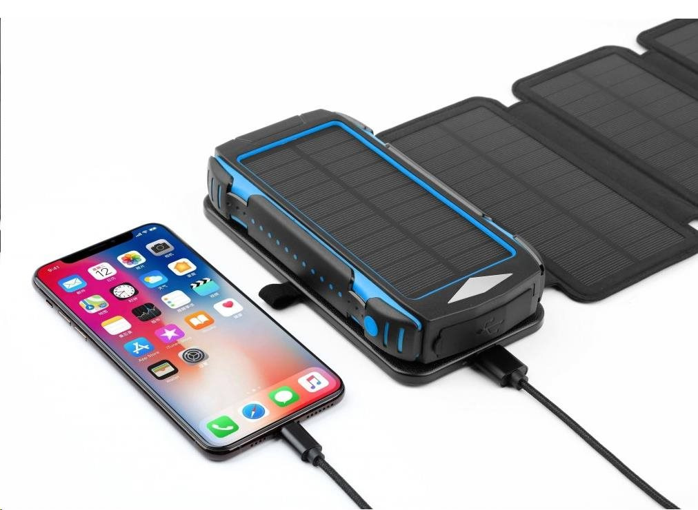 Solárna outdoorová powerbanka Viking E24W 24000 mAh, bezdrôtové