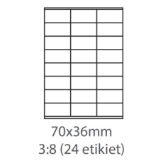 etikety samolepiace 70x36 mm univerzálne modré 24ks/A4 (100 listov A4/bal.)