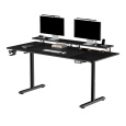 Pracovný stôl, elektricky nastaviteľná výška, 160X70 cm, 72-117 cm, HIGHLANDER XXL BLACK, čierny, ULTRADESK