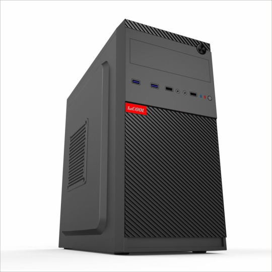 BAZAR - 1stCOOL skříň STEP 5, micro tower, AU, USB 3.0, bez zdroje, černá, poškozený obal