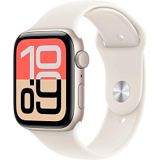 Apple Watch SE 3 GPS 44mm Starlight Aluminium Case with Starlight Sport Band - S/M Apple Watch SE 3 GPS 44mm Starlight Aluminium Case with Starlight Sport Band - S/M
