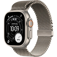 Apple Watch Ultra 3 GPS + Cellular 49mm Natural Titanium Case with Natural Titanium Milanese Loop - Large Apple Watch Ultra 3 GPS + Cellular 49mm Natural Titanium Case with Natural Titanium Milanese Loop - Large