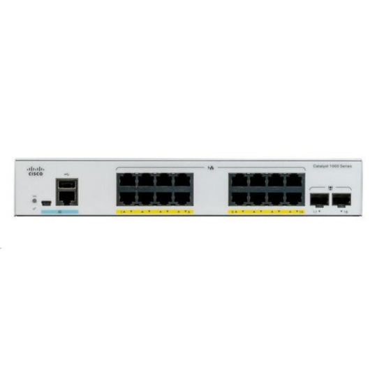 BAZAR - Cisco Catalyst C1000-16P-E-2G-L, 16x10/100/1000, 2xSFP, PoE - REFRESH - rozbaleno