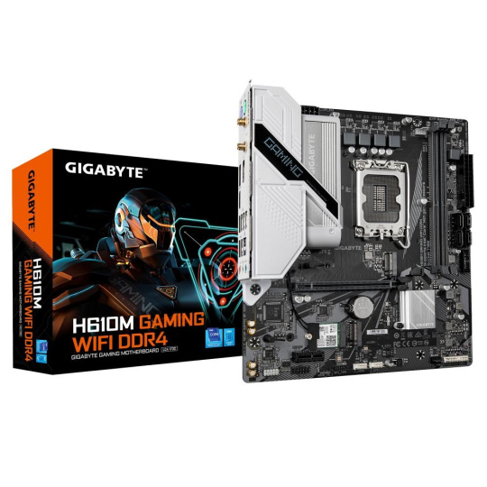BAZAR - GIGABYTE MB Sc LGA1700 H610M GAMING WIFI DDR4, Intel H610, 2xDDR4, 2xDP, 1xHDMI, WiFi, mATX - Poškozený obal (Ko