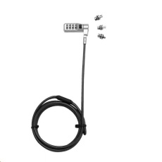 BAZAR - DICOTA Universal Security Cable Lock, 3 Exchangeable heads fits all slots, combination - Rozbaleno (Komplet)