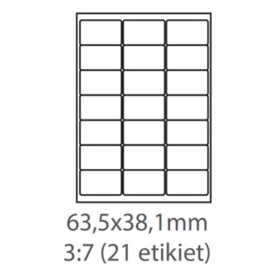 etikety kompatibil Samolepiace 63,5x38,1 univerzálne biele (1000 listov A4/bal.)
