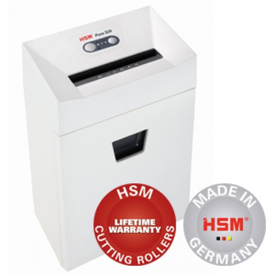 skartovač HSM Pure 320 / 5,8 / 2 / 17 - 19 listov/ 230 / 25l / 30:45min skartovač HSM Pure 320 / 5,8 / 2 / 17 - 19 listov/ 230 / 25l / 30:45min