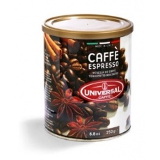 Káva UNIVERSAL Espresso mletá 250g plechovka Káva UNIVERSAL Espresso mletá 250g plechovka