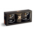 Káva UNIVERSAL ROYAL darčekový set – káva mletá 250g plechovka + 2x šálka espresso