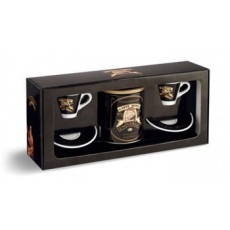 Káva UNIVERSAL ROYAL darčekový set – káva mletá 250g plechovka + 2x šálka espresso