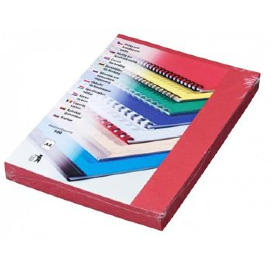 Kartonové dosky Delta A4, 250g, tmavočervené*100ks*hrebeňová väzba Kartonové dosky Delta A4, 250g, tmavočervené*100ks*hrebeňová väzba