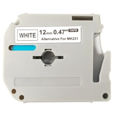 alt. páska kompatibil pre BROTHER MK-231 - čierne písmo, biela páska Tape (12mm)
