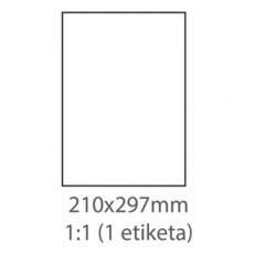 etikety kompatibil Samolepiace 210x297 univerzálne biele (100 listov A4/bal.) bez splitu na zadnej strane