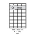etikety kompatibil Samolepiace 48,5x16,9 univerzálne biele 68ks/A4 (100 listov A4/bal.)