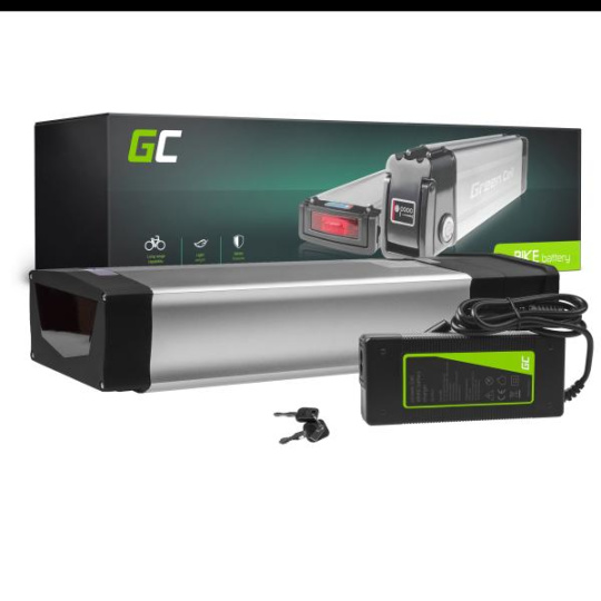 Green Cell® E-Bike batéria 36V 20Ah Li-Ion zadný nosič s nabíjačkou