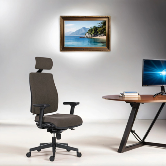 Powerton Kancelárske ergonomické kreslo Jana, Šedé