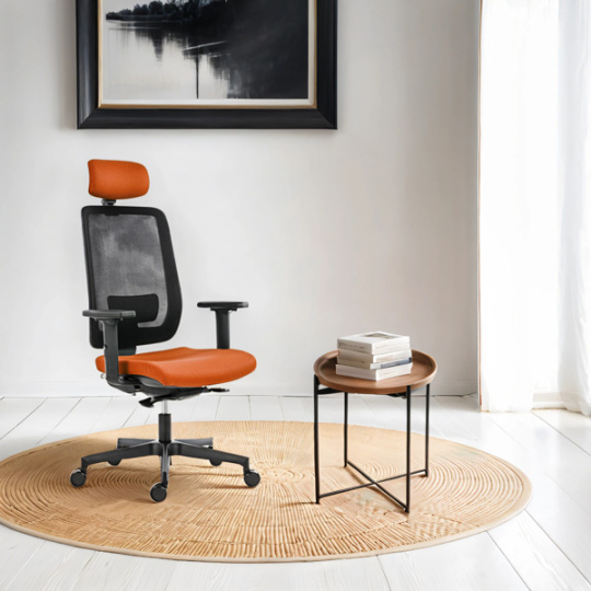 Powerton Kancelárske ergonomické kreslo Lucie, Oranžové