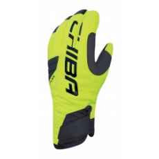 Chiba Zimné cyklistické rukavice pre dospelých BioXcell Warm Winter neónovo žlté