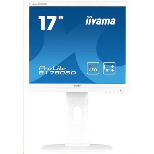 Monitor Iiyama ProLite B1780SD, 43.2 cm (17''), VGA, DVI, otočný, biely