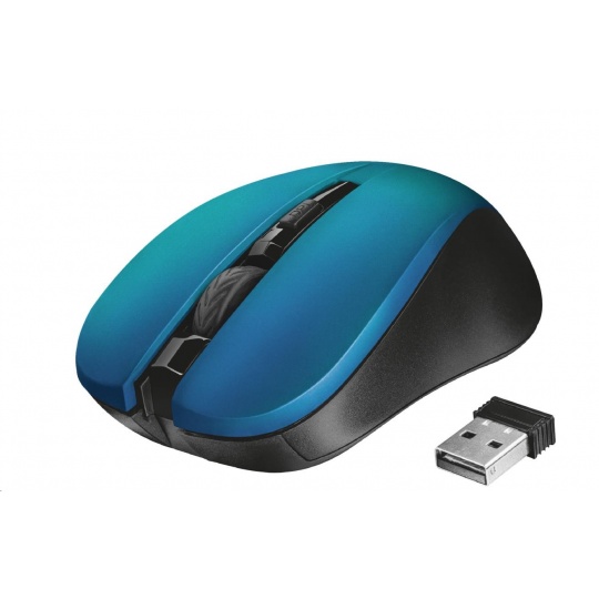 TRUST Mouse Mydo Silent Click Wireless Mouse - modrá