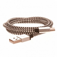 CELLFISH pletený datový kabel z nylonového vlákna, USB-C, 1 m, stříbrná CELLFISH pletený datový kabel z nylonového vlákna, USB-C, 1 m, stříbrná