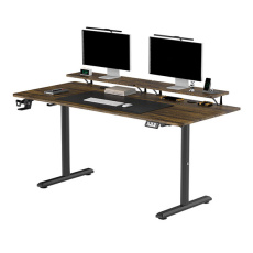 Pracovný stôl, elektricky nastaviteľná výška, 160X70 cm, 72-117 cm, HIGHLANDER XXL BROWN, hnedý, ULTRADESK Pracovný stôl, elektricky nastaviteľná výška, 160X70 cm, 72-117 cm, HIGHLANDER XXL BROWN, hnedý, ULTRADESK