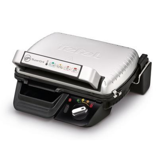 Tefal Supergrill Standard GC450B32 elektrický gril, 2000 W, kontaktní, digitální časovač, odnímatelný tác na šťávu