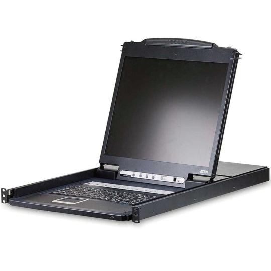 ATEN 16-port KVM PS/2+USB, OSD, rack, 19" LCD, touchpad, klávesnice