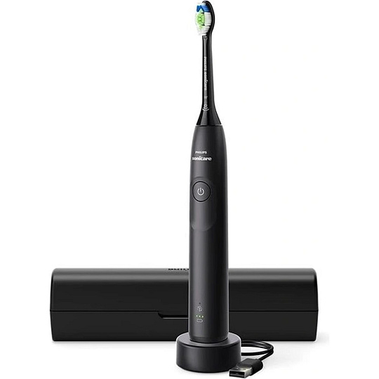 Philips Sonicare 5300 HX7101/02 sonický zubní kartáček černý, tlakový senzor, BrushSync, cestovní pouzdro