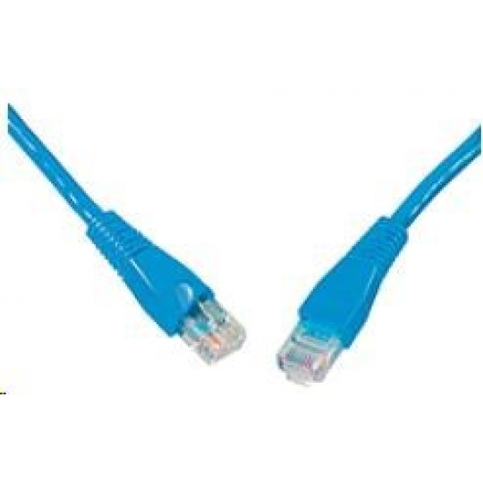 Solarix Patch kabel CAT6 UTP PVC 0,5m modrý snag-proof C6-114BU-0,5MB