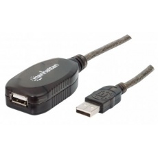 MANHATTAN USB kábel 2.0 A-A, Aktívne predĺženie 5 m, Daisy-Chainable, Blister