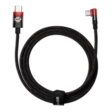 Baseus úhlový kabel typu C - typ C 100W, 2m, červený
