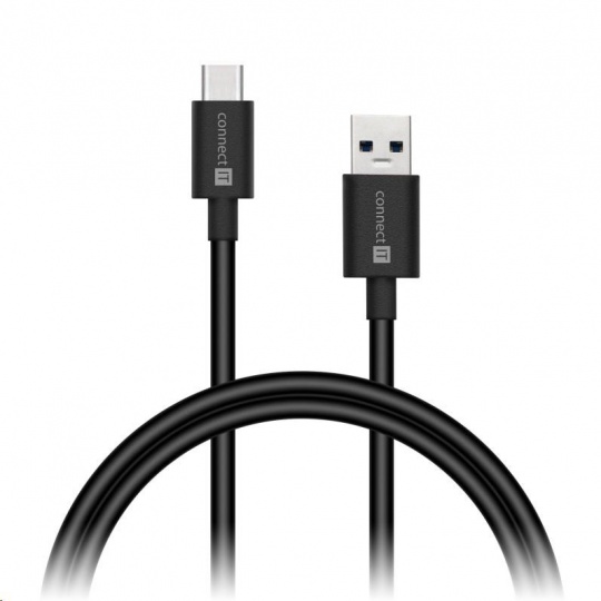 CONNECT IT Wirez USB-C (typ C) -> USB-A, USB 3.1 Gen 1, čierna, 1 m