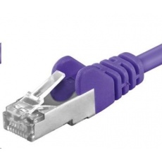 PREMIUMCORD Patch kábel CAT6a S-FTP, RJ45-RJ45, AWG 26/7 7m fialový