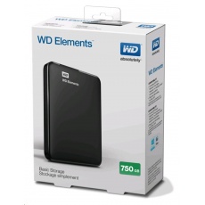 BAZAR VADNÉ - WD Elements Portable 750GB Ext. 2.5" USB3.0, Black BAZAR VADNÉ - WD Elements Portable 750GB Ext. 2.5" USB3.0, Black