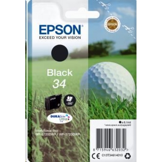 Atrament EPSON čierny Singlepack "Golf" Black 34 DURABrite Ultra Ink 6,1 ml