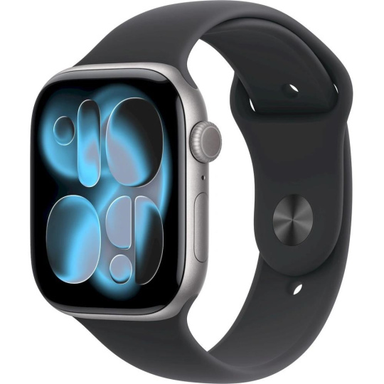 Apple Watch Series 11 GPS + Cellular 42mm Space Grey Aluminium Case with Black Sport Band - M/L Apple Watch Series 11 GPS + Cellular 42mm Space Grey Aluminium Case with Black Sport Band - M/L