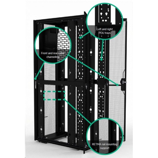 HPE 42U 800mmx1200mm G2 Enterprise Shock Network Rack
