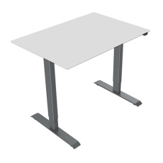 Pracovný stôl, elektricky nastaviteľná výška, 75x159cm, rozsah 500 mm, šedý, 70 kg nosnosť, ergo Pracovný stôl, elektricky nastaviteľná výška, 75x159cm, rozsah 500 mm, šedý, 70 kg nosnosť, ergo