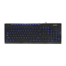 A4tech multimediální klávesnice KD-800L modře podsvícená, CZ/US, USB A4tech multimediální klávesnice KD-800L modře podsvícená, CZ/US, USB