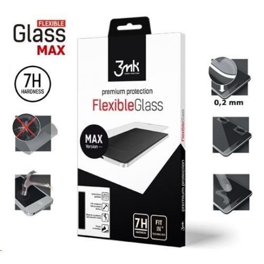 3mk hybridní sklo FlexibleGlass Max pro Xiaomi Redmi Note 8 Pro, černá