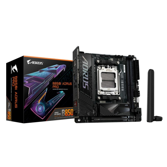 GIGABYTE MB Sc AM5 B850I AORUS PRO, AMD B850, 2xDDR5, 1xHDMI, WiFi, Mini-ITX