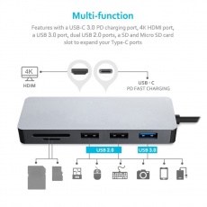 Adaptér PLATINET USB-C na HDMI, 4K 7IN1 Adaptér PLATINET USB-C na HDMI, 4K 7IN1