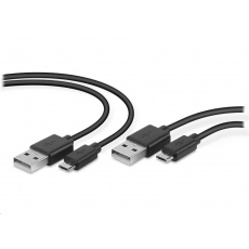 Kábel USB SPEED LINK, sada káblov USB na prehrávanie a nabíjanie STREAM - pre systém PS4, čierna