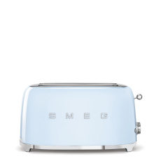 Smeg TSF02PBEU, toustovač / topinkovač, 4 toasty, 6 úrovní opékání, zásuvka na drobky, styl. 50. let, pastelově modrý Smeg TSF02PBEU, toustovač / topinkovač, 4 toasty, 6 úrovní opékání, zásuvka na drobky, styl. 50. let, pastelově modrý