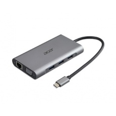 Kľúč ACER 12v1 typu C: 2 x USB3.2, 2 x USB2.0, 1x SD/TF, 2 x HDMI, 1 x PD, 1 x DP, 1 x RJ45, 1 x 3.5 Audio