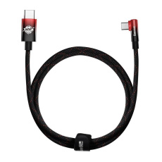 Baseus úhlový kabel typu C - typ C 100W, 1m, červený