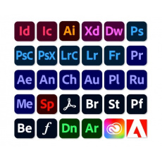 Adobe Creative Cloud for teams All Apps, Multi Platform, English, COM, 1 používateľ, 1 mesiac, Level 1, 1-9 Lic - nová licence