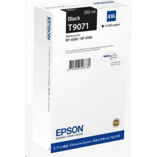 Čierna atramentová kazeta EPSON WorkForce-WF-6xxx čierna XXL 202 ml