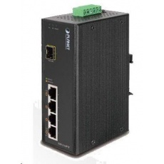 Planet switch ISW-514PSF, průmysl.verze 4x10/100+1x100BaseFX (SFP), DIN, IP30, -40 až 70°C, 12-48V, PoE, managed Planet switch ISW-514PSF, průmysl.verze 4x10/100+1x100BaseFX (SFP), DIN, IP30, -40 až 70°C, 12-48V, PoE, managed